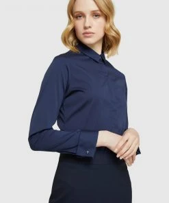 Oxford Angel French Cuff Stretch Shirt Blue -Deals The Style Setters Store http3A2F2Fstatic.theiconic.com .au2Fp2Foxford 2698 820748 4