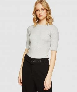 Oxford Tess Rib Knit Silver