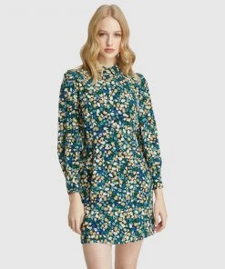 Oxford Kingsley Mini Ditsy Floral Dress Blue