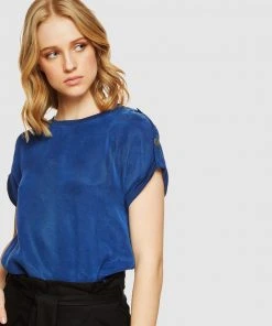 Oxford Liza Button Tap T-shirt Blue -Deals The Style Setters Store http3A2F2Fstatic.theiconic.com .au2Fp2Foxford 2823 5967901 4