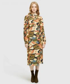 Oxford Samura Printed Maxi Dress O Navy multi