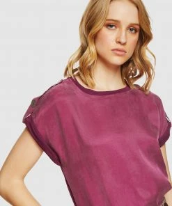 Oxford Liza Button Tap T-shirt Plum -Deals The Style Setters Store http3A2F2Fstatic.theiconic.com .au2Fp2Foxford 2949 0848901 4