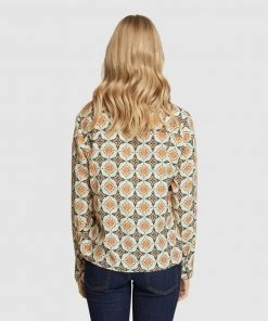 Oxford Poppy Printed Shirt Tan/blue -Deals The Style Setters Store http3A2F2Fstatic.theiconic.com .au2Fp2Foxford 3024 4983141 3