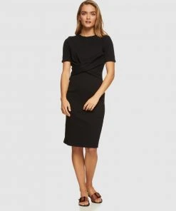 Oxford Penny Knit Dress Black