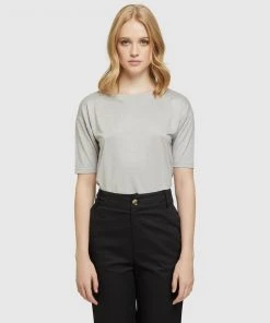 Oxford Lyla Metallic Top Silver