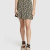 Oxford Sabrina Floral Print Skirt Black/cooper
