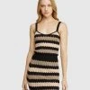 Oxford Lydia Pointelle Cami Black/Camel