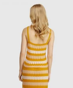 Oxford Lydia Pointelle Cami O Mustard/Pink -Deals The Style Setters Store http3A2F2Fstatic.theiconic.com .au2Fp2Foxford 4041 0372841 3