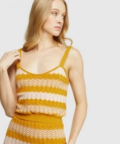 Oxford Lydia Pointelle Cami O Mustard/Pink -Deals The Style Setters Store http3A2F2Fstatic.theiconic.com .au2Fp2Foxford 4043 0372841 4