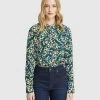 Oxford Poppy Ditsy Floral Blouse Blue