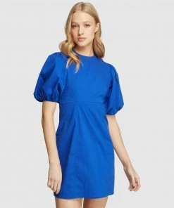 Oxford San Sebastian Stretch Cotton Dress Blue