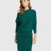 Oxford Emma Knitted Dress Green
