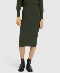 Oxford Lottie Knitted Tube Skirt Dark olive