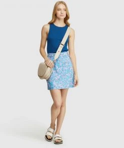 Oxford Lexie Cotton Retro Floral Skirt Blue -Deals The Style Setters Store http3A2F2Fstatic.theiconic.com .au2Fp2Foxford 4122 1461641 5