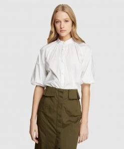 Oxford Westin Cotton Stretch Blouse White