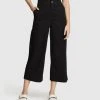 Oxford Sasha Cotton Stretch Culottes Black