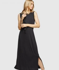 Oxford Coco Drawstring Waist Knit Dress Black -Deals The Style Setters Store http3A2F2Fstatic.theiconic.com .au2Fp2Foxford 4206 7917151 3