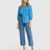 Oxford Megan Cotton Shirt Blue