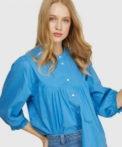 Oxford Megan Cotton Shirt Blue -Deals The Style Setters Store http3A2F2Fstatic.theiconic.com .au2Fp2Foxford 4238 1884841 4