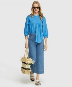 Oxford Megan Cotton Shirt Blue -Deals The Style Setters Store http3A2F2Fstatic.theiconic.com .au2Fp2Foxford 4245 1884841 5