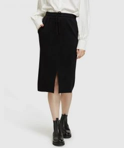 Oxford Alice Knitted Skirt Black