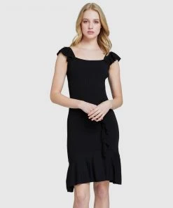 Oxford Annalise Knitted Dress Black