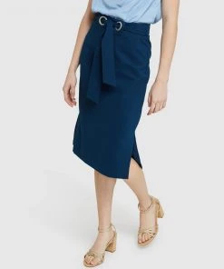 Oxford Giselle Eyelet Detail Ponti Skirt Petrol Blue -Deals The Style Setters Store http3A2F2Fstatic.theiconic.com .au2Fp2Foxford 4561 8897711 4