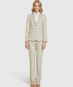 Oxford Danica Check Suit Trousers Sand -Deals The Style Setters Store http3A2F2Fstatic.theiconic.com .au2Fp2Foxford 4669 9815711 5