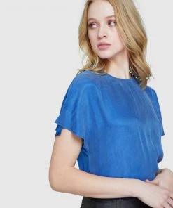 Oxford Suki Woven Front T-shirt Blue -Deals The Style Setters Store http3A2F2Fstatic.theiconic.com .au2Fp2Foxford 4748 3986511 4