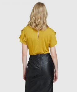 Oxford Suki Woven Front T-shirt Mustard -Deals The Style Setters Store http3A2F2Fstatic.theiconic.com .au2Fp2Foxford 4759 4986511 3