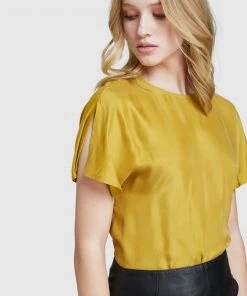 Oxford Suki Woven Front T-shirt Mustard -Deals The Style Setters Store http3A2F2Fstatic.theiconic.com .au2Fp2Foxford 4761 4986511 4