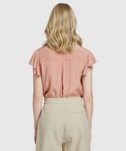 Oxford Freya Short Sleeve Blouse Bronzed Rose -Deals The Style Setters Store http3A2F2Fstatic.theiconic.com .au2Fp2Foxford 4896 9878511 3