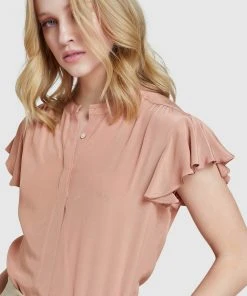 Oxford Freya Short Sleeve Blouse Bronzed Rose -Deals The Style Setters Store http3A2F2Fstatic.theiconic.com .au2Fp2Foxford 4898 9878511 4