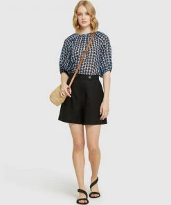 Oxford Sasha Linen Blend Shorts Black -Deals The Style Setters Store http3A2F2Fstatic.theiconic.com .au2Fp2Foxford 4958 7425711 5