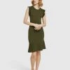 Oxford Victoria Knitted Mini Dress Khaki