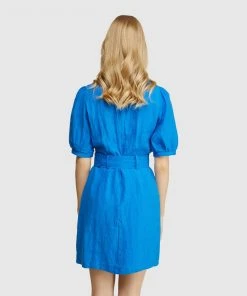 Oxford Jessie Linen Mini Dress Blue -Deals The Style Setters Store http3A2F2Fstatic.theiconic.com .au2Fp2Foxford 5066 5109541 3