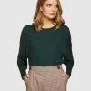 Oxford Willow Bell Sleeve Knit Green
