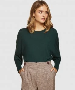 Oxford Willow Bell Sleeve Knit Green