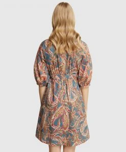 Oxford Dena Cotton Paisley Print Dress Blue Multi -Deals The Style Setters Store http3A2F2Fstatic.theiconic.com .au2Fp2Foxford 5324 8665441 3