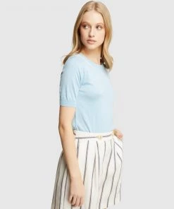 Oxford Grace S/S Cashmere Blend Knit Blue -Deals The Style Setters Store http3A2F2Fstatic.theiconic.com .au2Fp2Foxford 5466 4790441 5