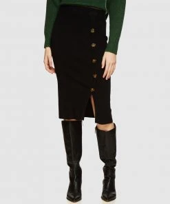 Oxford Gabriella Knitted Skirt Black