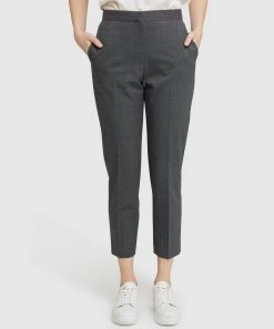 Oxford Charla Wool Stretch Suit Trousers Charcoal