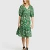 Oxford Yasmine Green Floral Dress