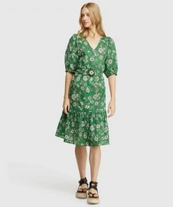 Oxford Yasmine Green Floral Dress