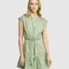 Oxford Naha Poplin Dress Sage Green