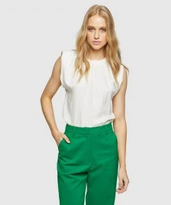 Oxford Totti Woven Front T-Shirt Ivory