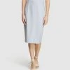 Oxford Peggy Stretch Eco Suit Skirt Blue