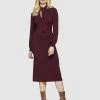 Oxford Yvonne Knitted Dress Wine