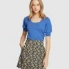 Oxford Zendaya Scoop Back Knit Blue