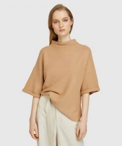 Oxford Kelly Cotton S/s Knit Sand